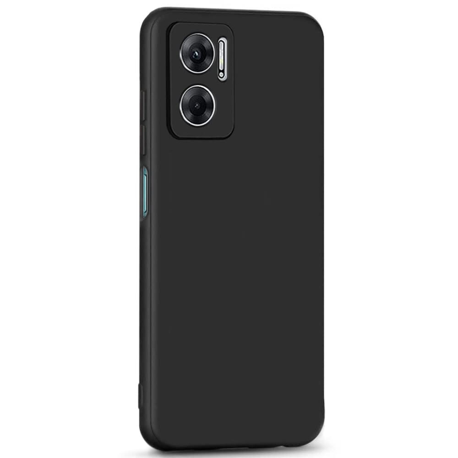Slim Ultra Soft Rubberised Matte Silicone Flexible Camera Protection Back Case Cover (Black) with Inner Velvet Fabric Lining For Redmi 11 Prime