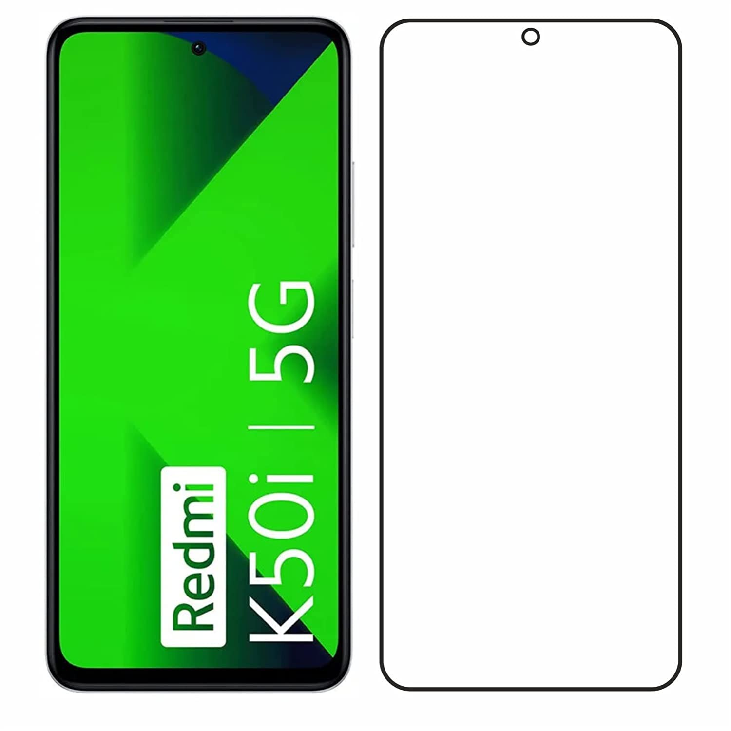 For Redmi K50i Edge to Edge Tempered Glass Screen Protector Guard