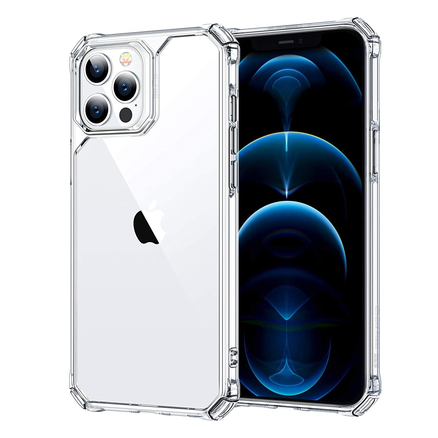 Back Cover Clear case for iPhone 12 Pro Max (TPU + Tough Polycarbonate Back Transparent)