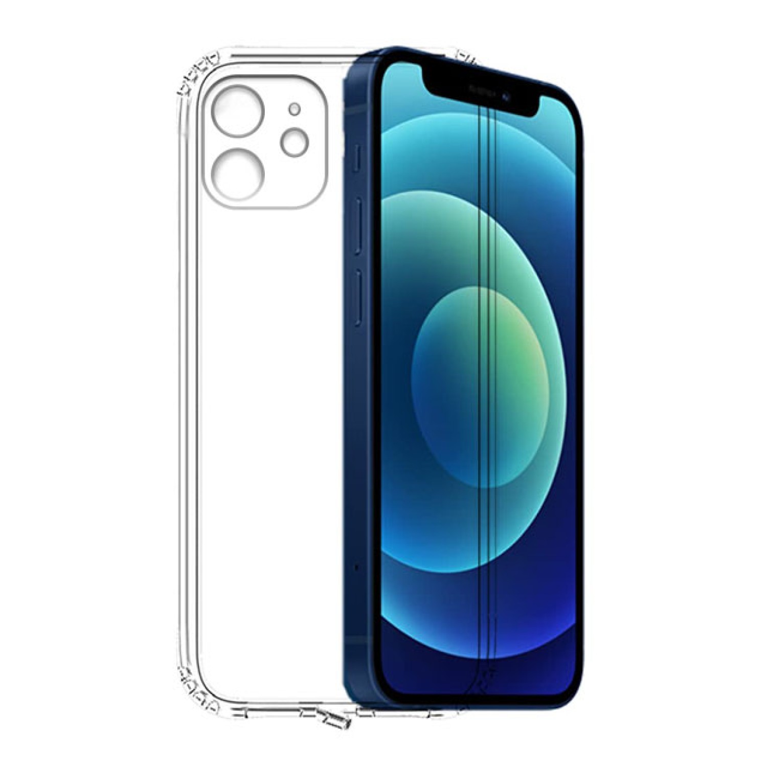 Back Cover For Apple iPhone 12 ( Silicone|Transparent )