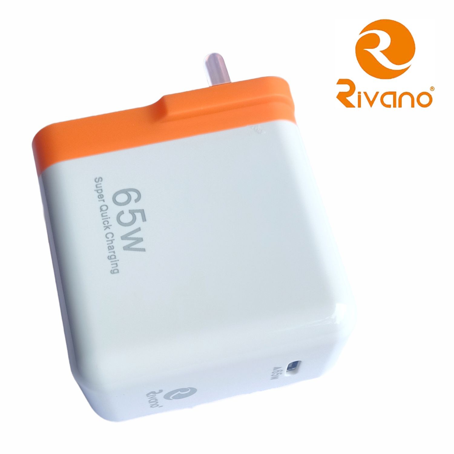 Rivano RN CH-38 65W Dash Charger/wrap Charger/Flash Charger/super Vooc Charger with Type-c to Type-c Cable