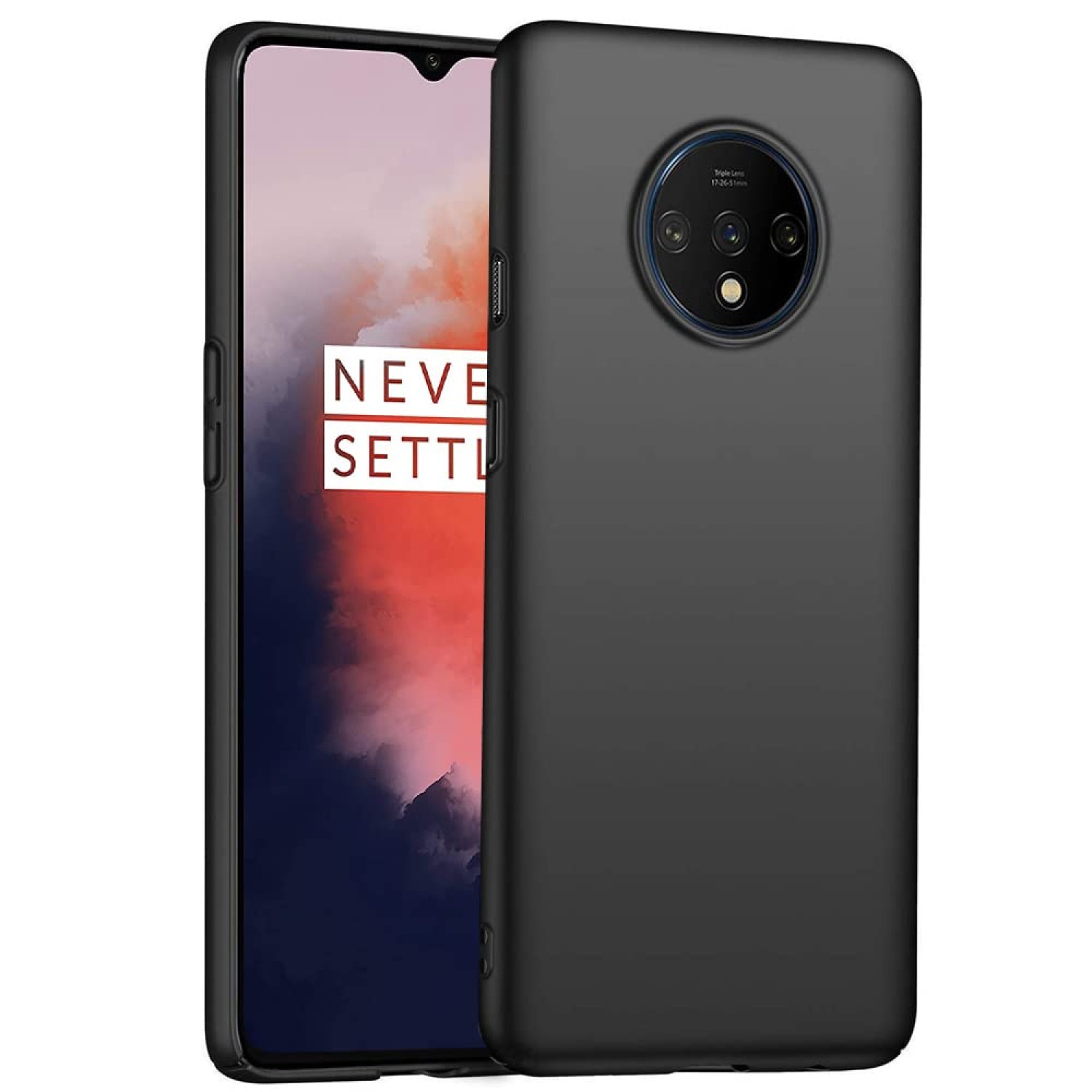 Soft Silicone Back Cover Case (Black) for OnePlus 7T